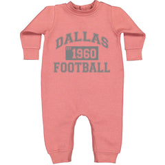 Dallas Football Established 1960 Toddler Hoodie And Infant Fleece Romper Mauve
