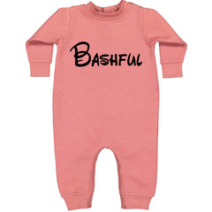Bashful - 7 Dwarfs Costume Toddler Hoodie And Infant Fleece Romper Mauve