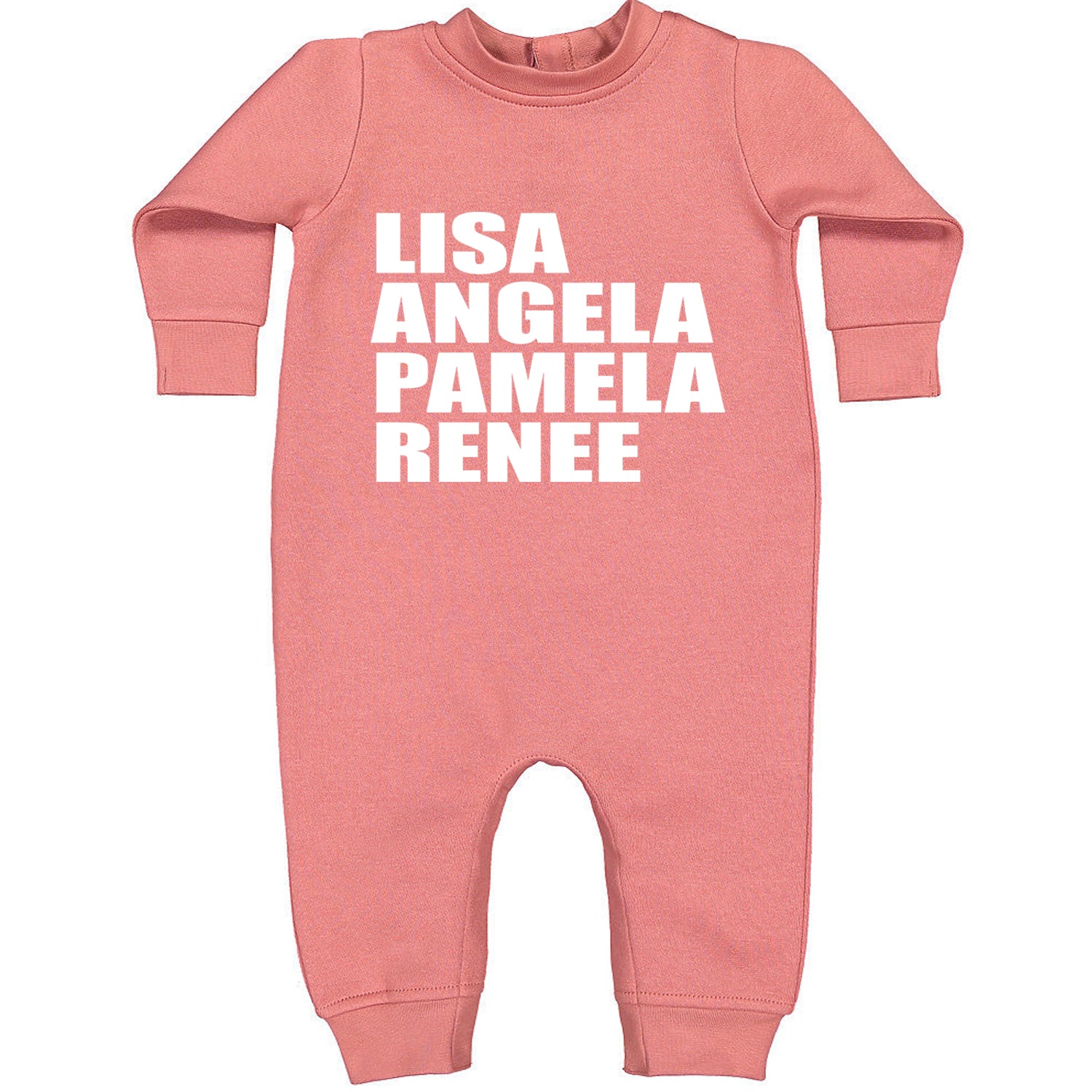 Lisa Angela Pamela Renee Around The Way Girl Toddler Hoodie And Infant Fleece Romper Mauve