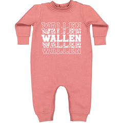 Wallen Country Music Western Toddler Hoodie And Infant Fleece Romper Mauve
