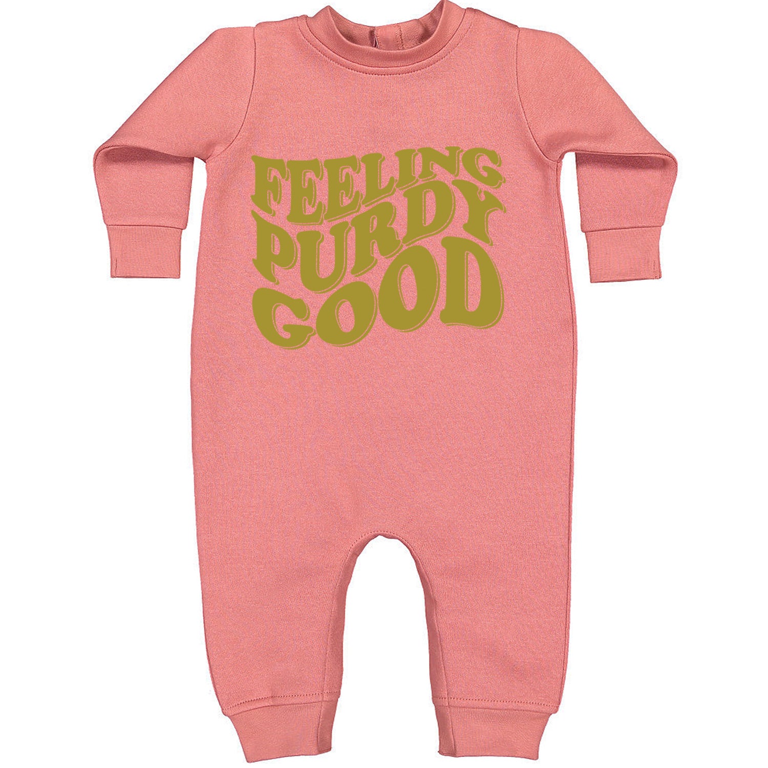 Feeling Purdy Good San Francisco Toddler Hoodie And Infant Fleece Romper Mauve