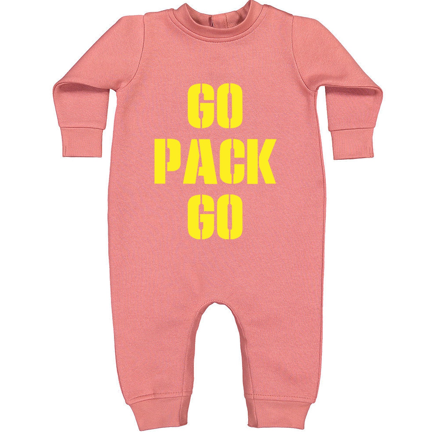 Go Pack Go Green Bay Toddler Hoodie And Infant Fleece Romper Mauve