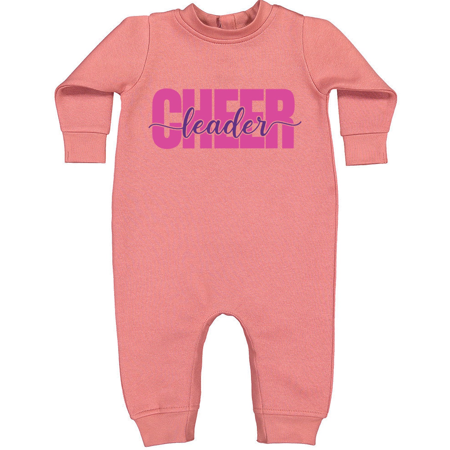 Cheerleader with Scripted Flair Toddler Hoodie And Infant Fleece Romper Mauve