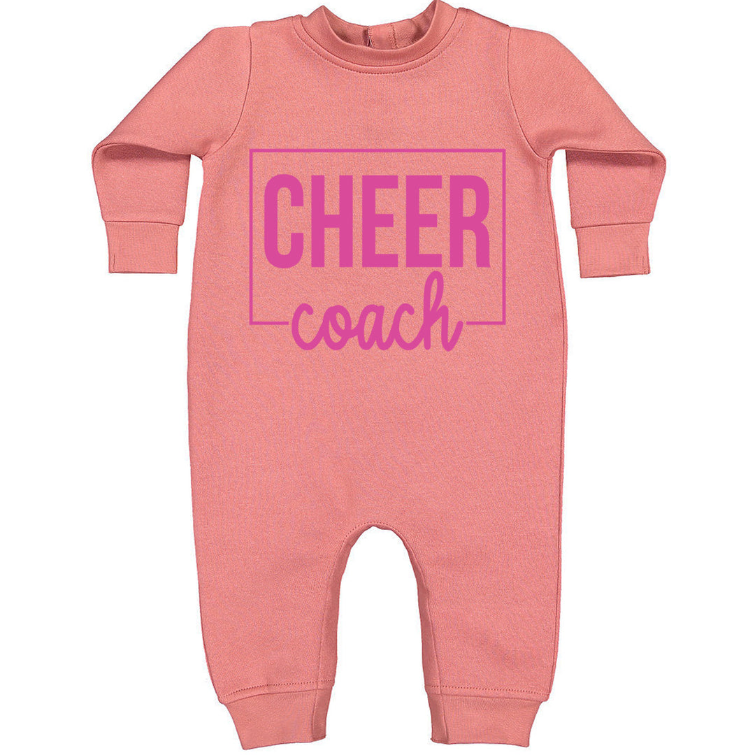 Cheer Coach Cheerleader Toddler Hoodie And Infant Fleece Romper Mauve