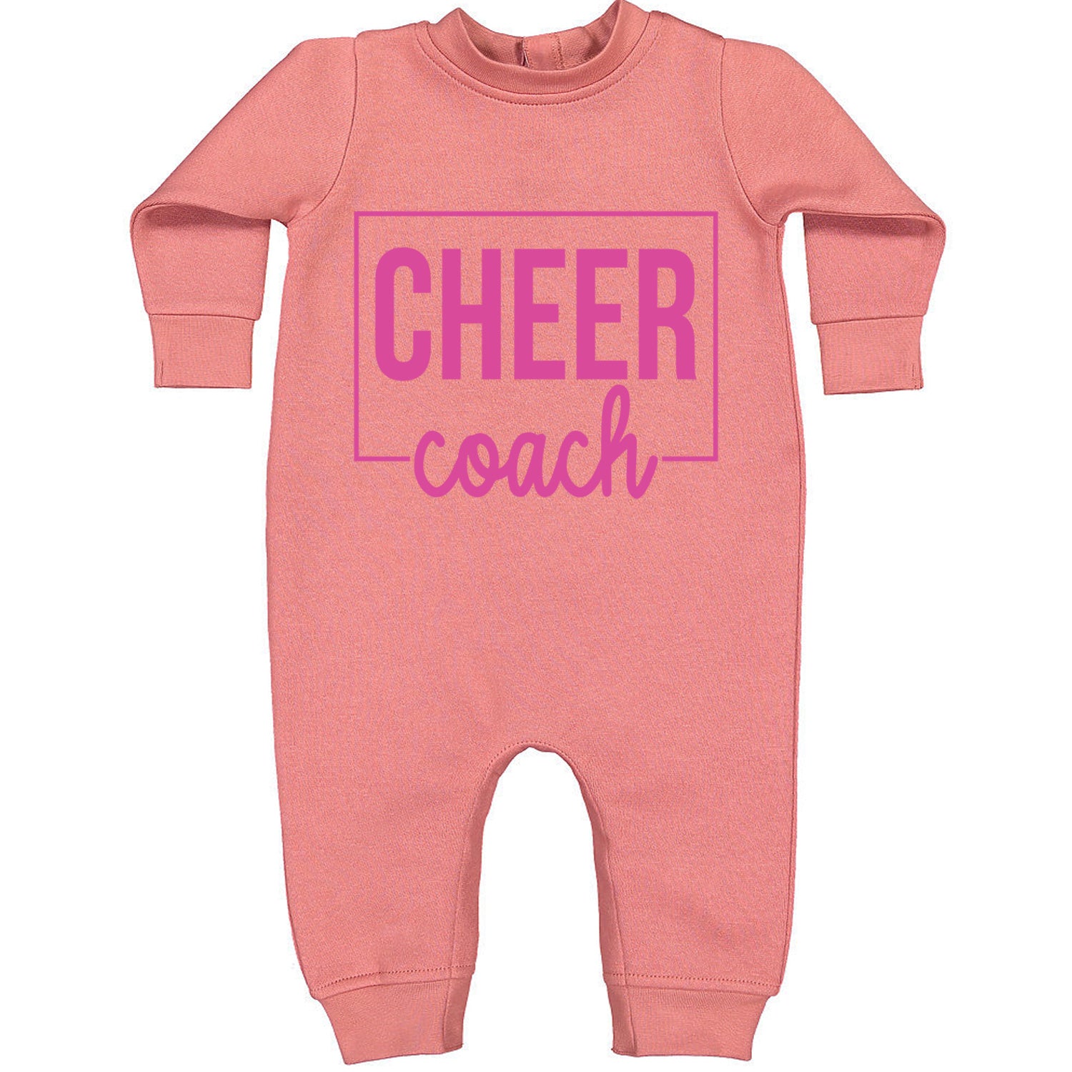 Cheer Coach Cheerleader Toddler Hoodie And Infant Fleece Romper Mauve