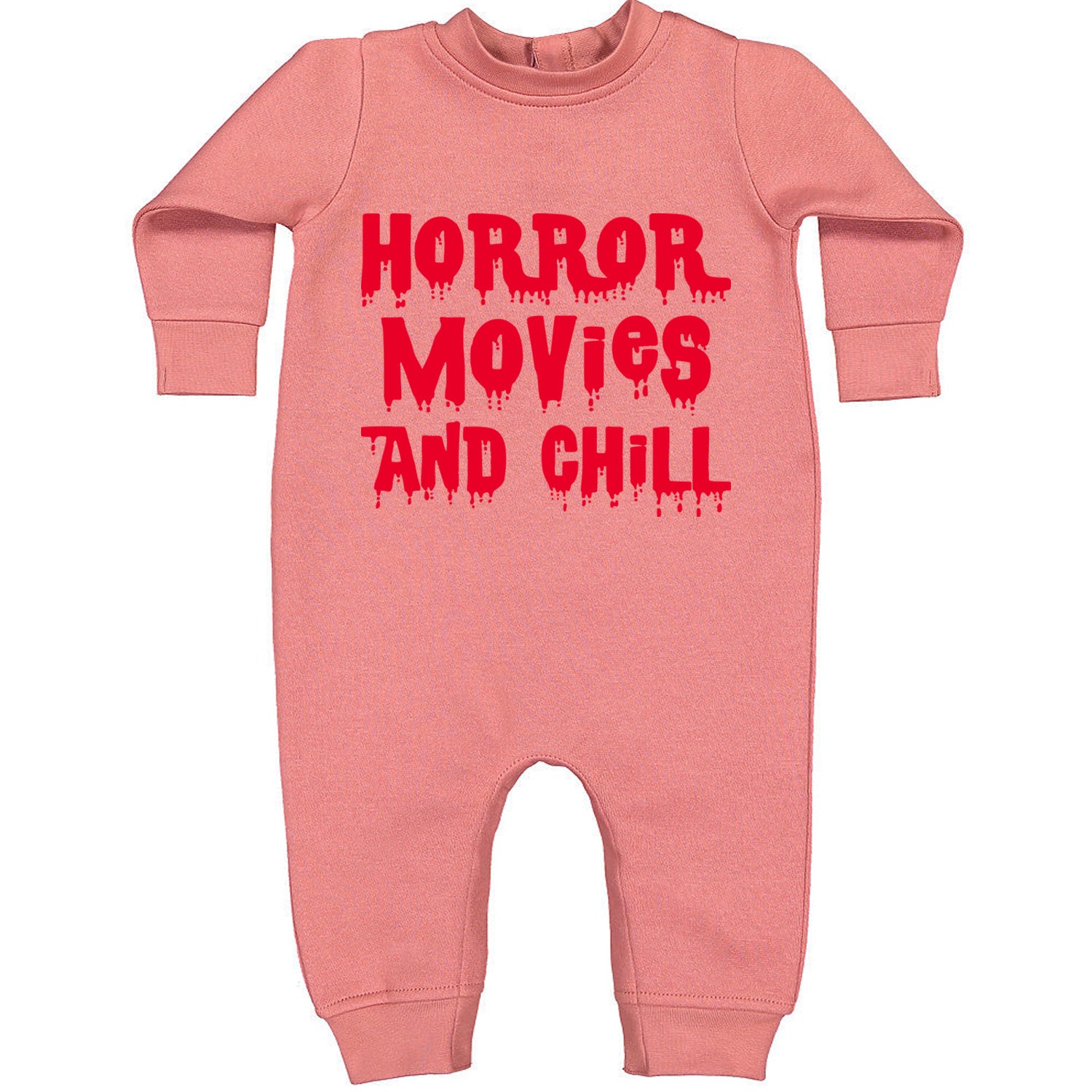 Horror Movies and Chill Toddler Hoodie And Infant Fleece Romper Mauve