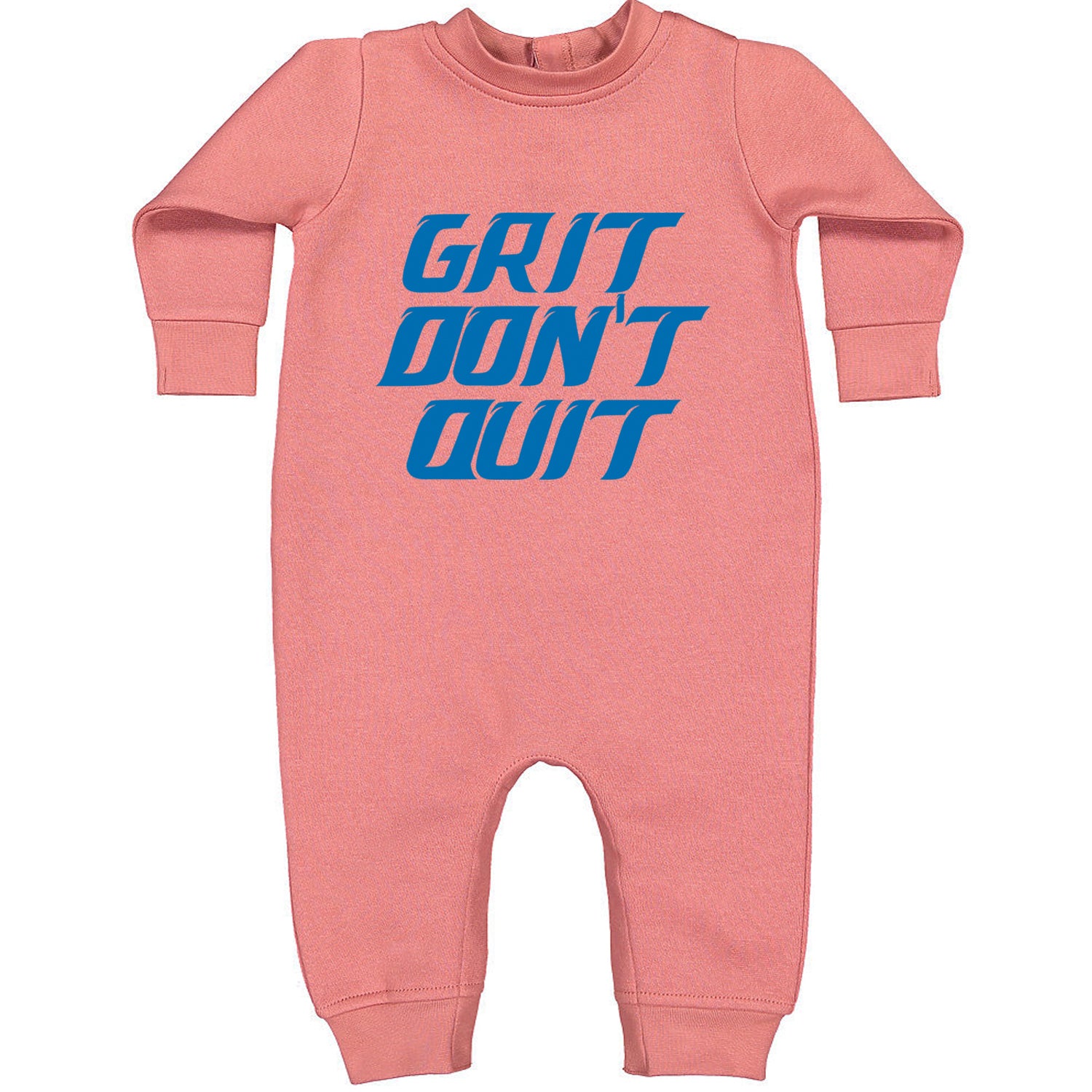 Grit Don't Quit Detroit Grit Toddler Hoodie And Infant Fleece Romper Mauve