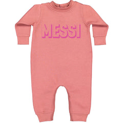 Messi OUTLINE Miami Futbol Toddler Hoodie And Infant Fleece Romper Mauve