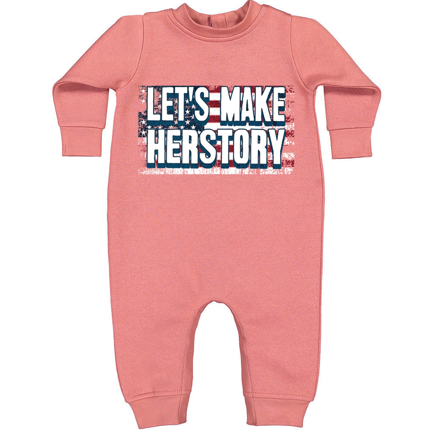 Lets Make Herstory - Support Kamala Harris For President 2024 Toddler Hoodie And Infant Fleece Romper Mauve