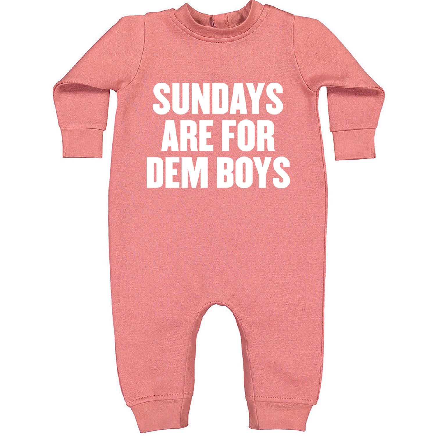 Sundays Are For Dem Boys Toddler Hoodie And Infant Fleece Romper Mauve