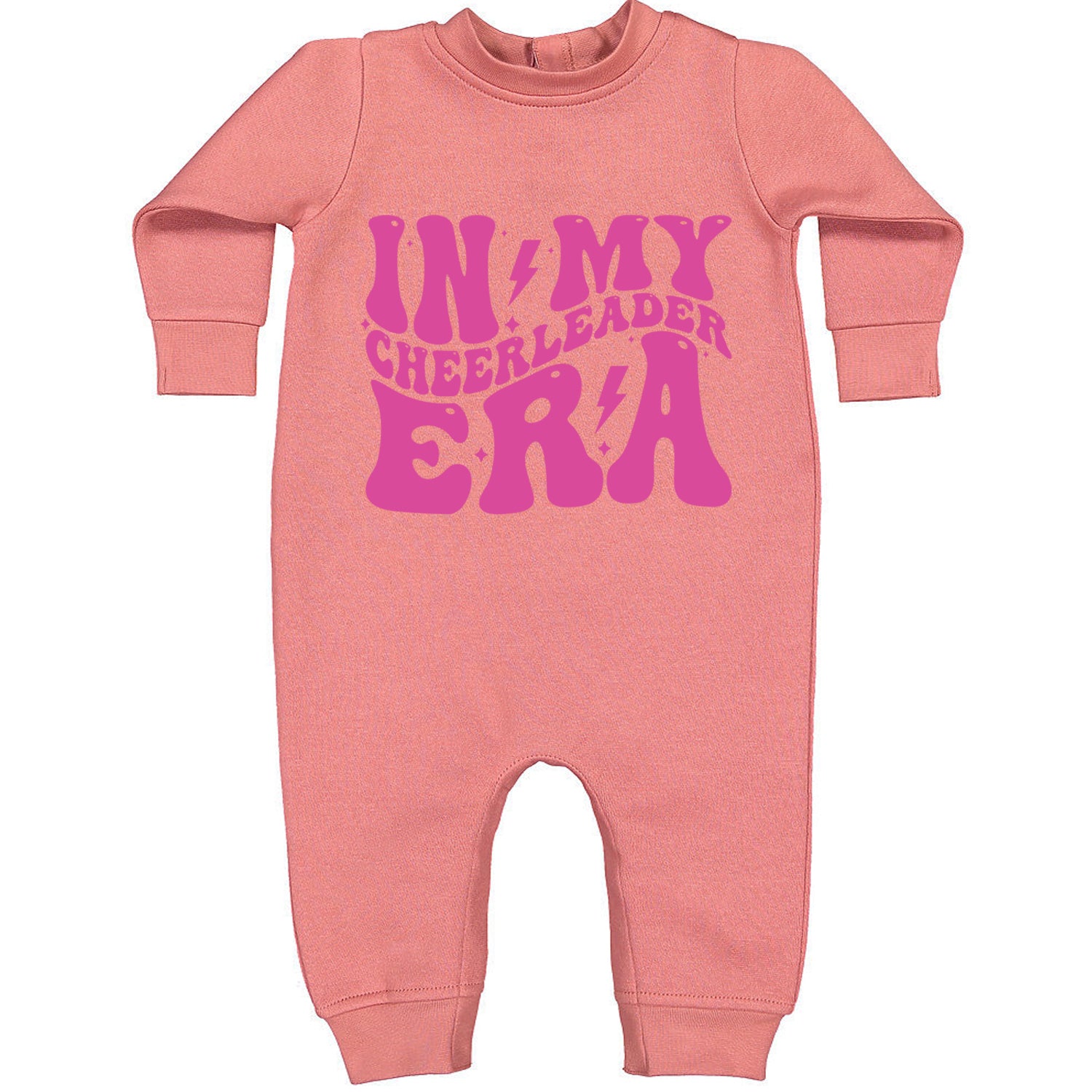 In My Cheerleader Era Toddler Hoodie And Infant Fleece Romper Mauve