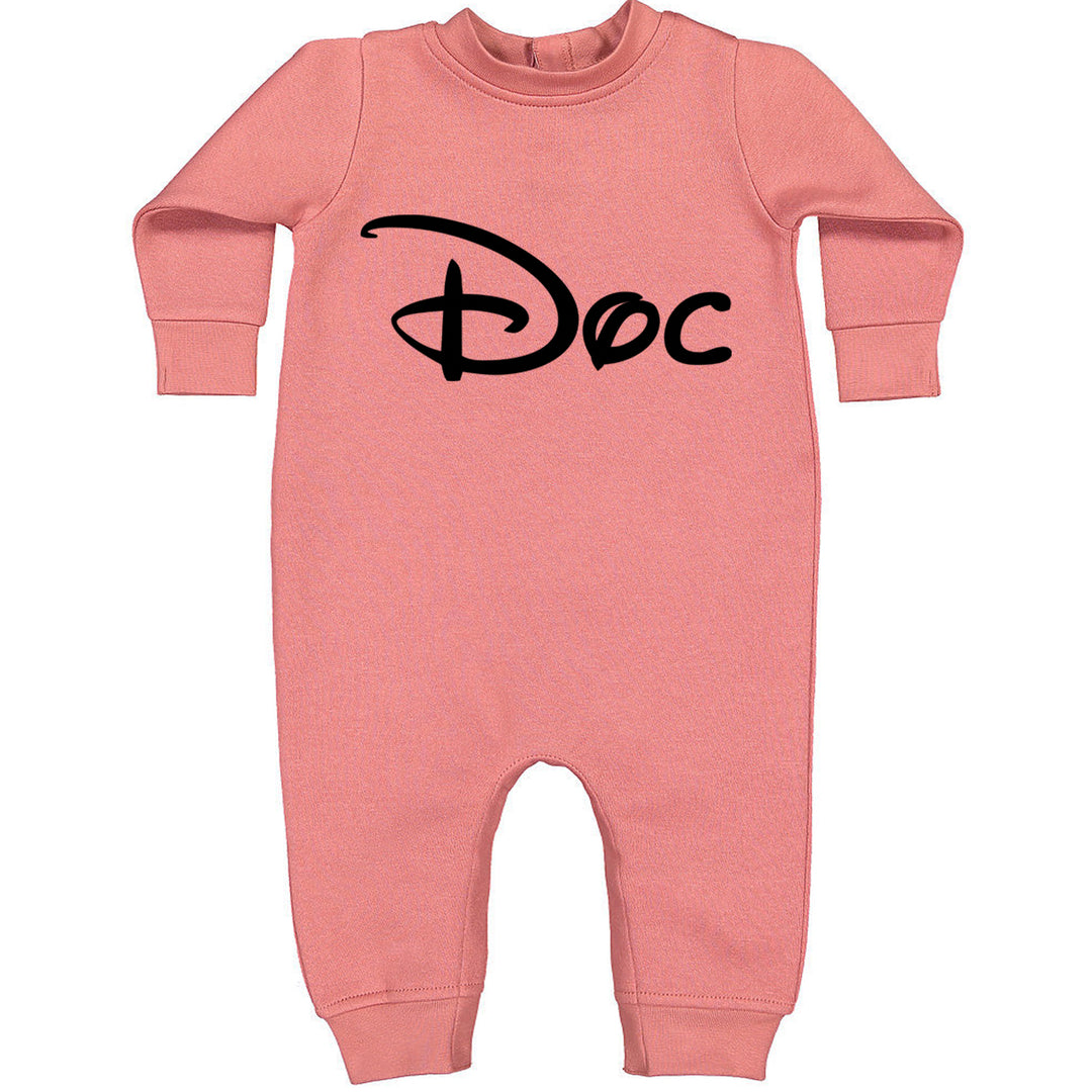 Doc - 7 Dwarfs Costume Toddler Hoodie And Infant Fleece Romper Mauve