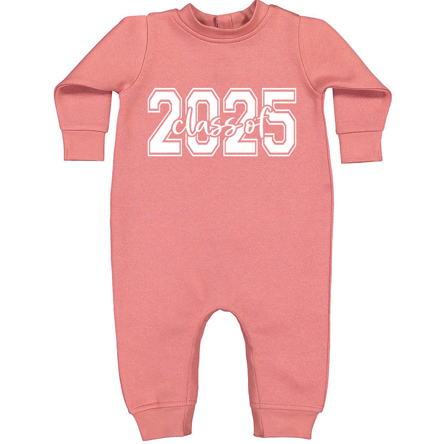 Class Of 2025 Graduation Toddler Hoodie And Infant Fleece Romper Mauve