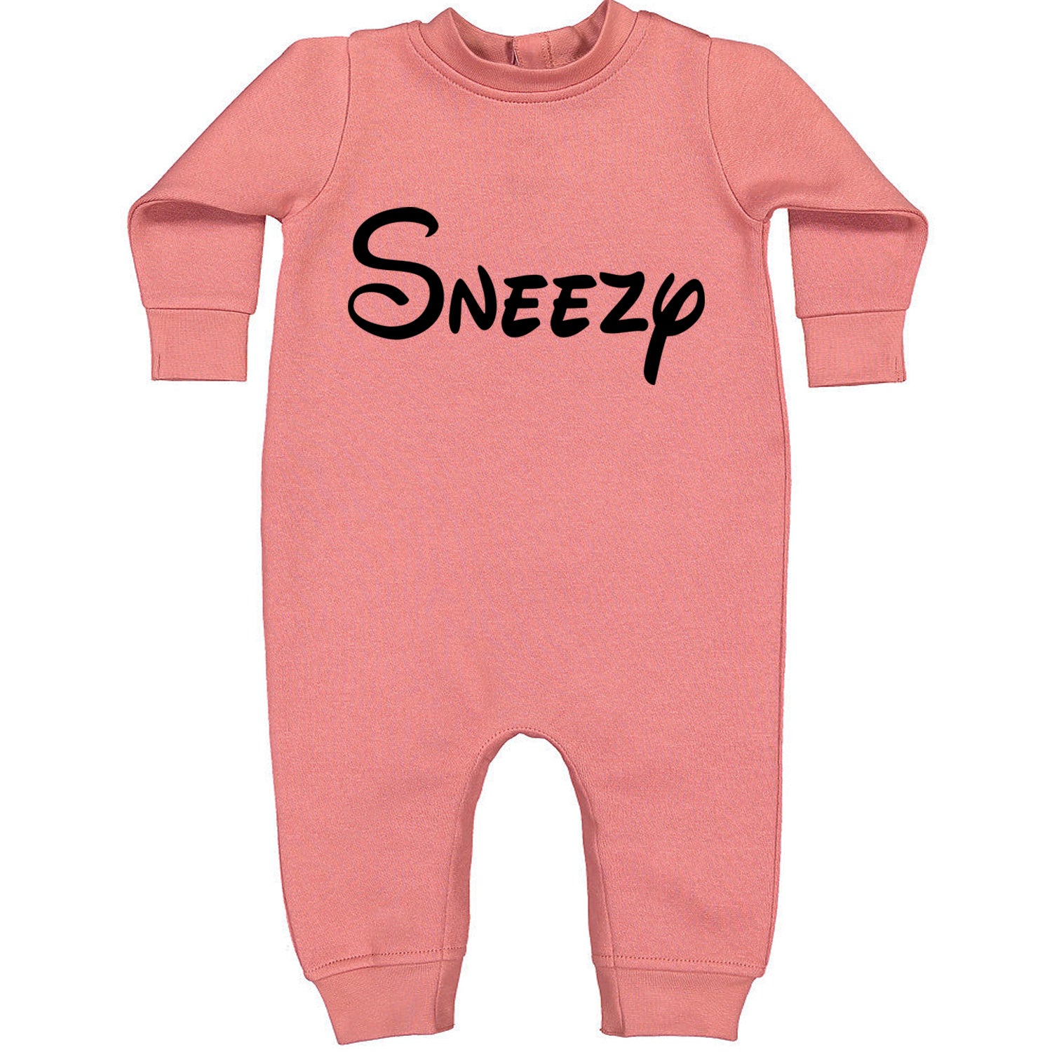 Sneezy - 7 Dwarfs Costume Toddler Hoodie And Infant Fleece Romper Mauve