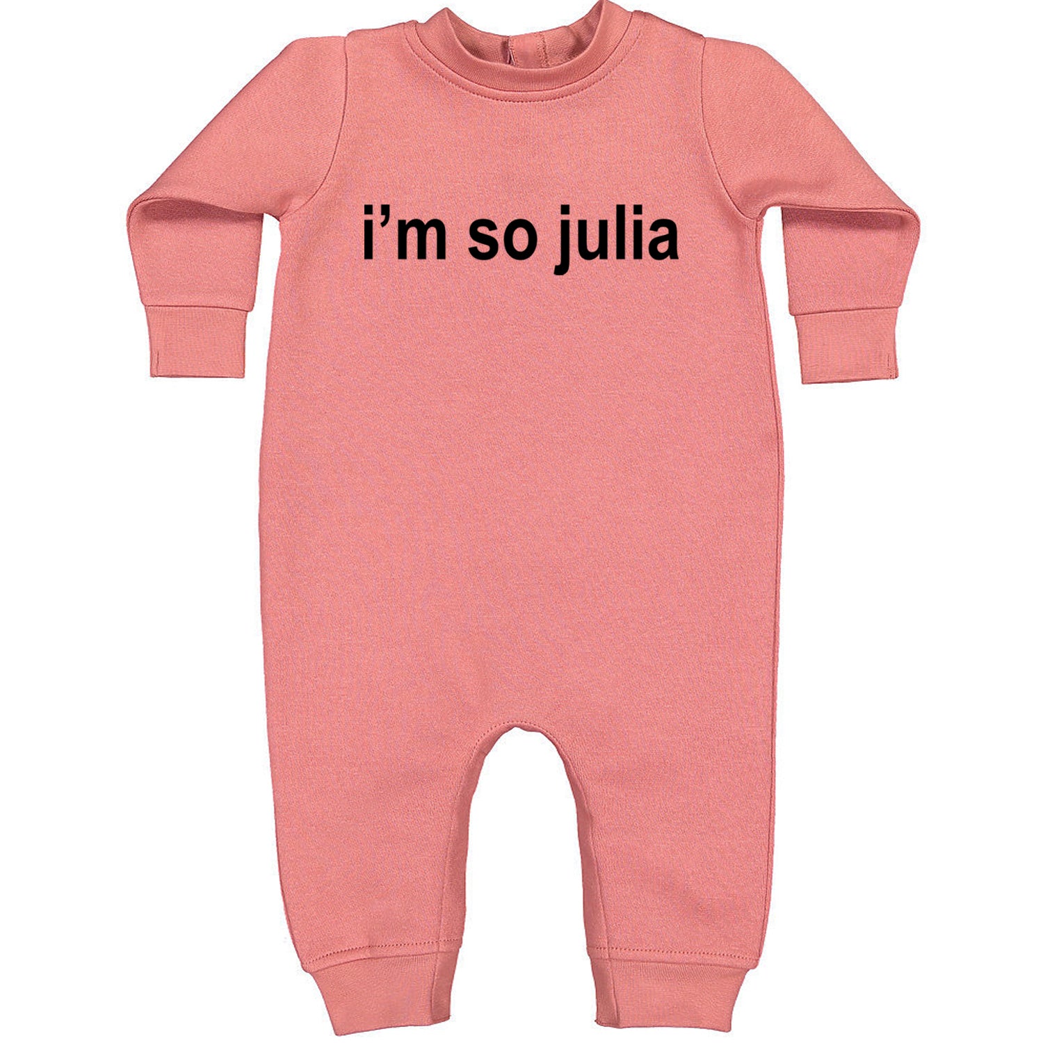 I'm So Julia Brat Green Toddler Hoodie And Infant Fleece Romper Mauve