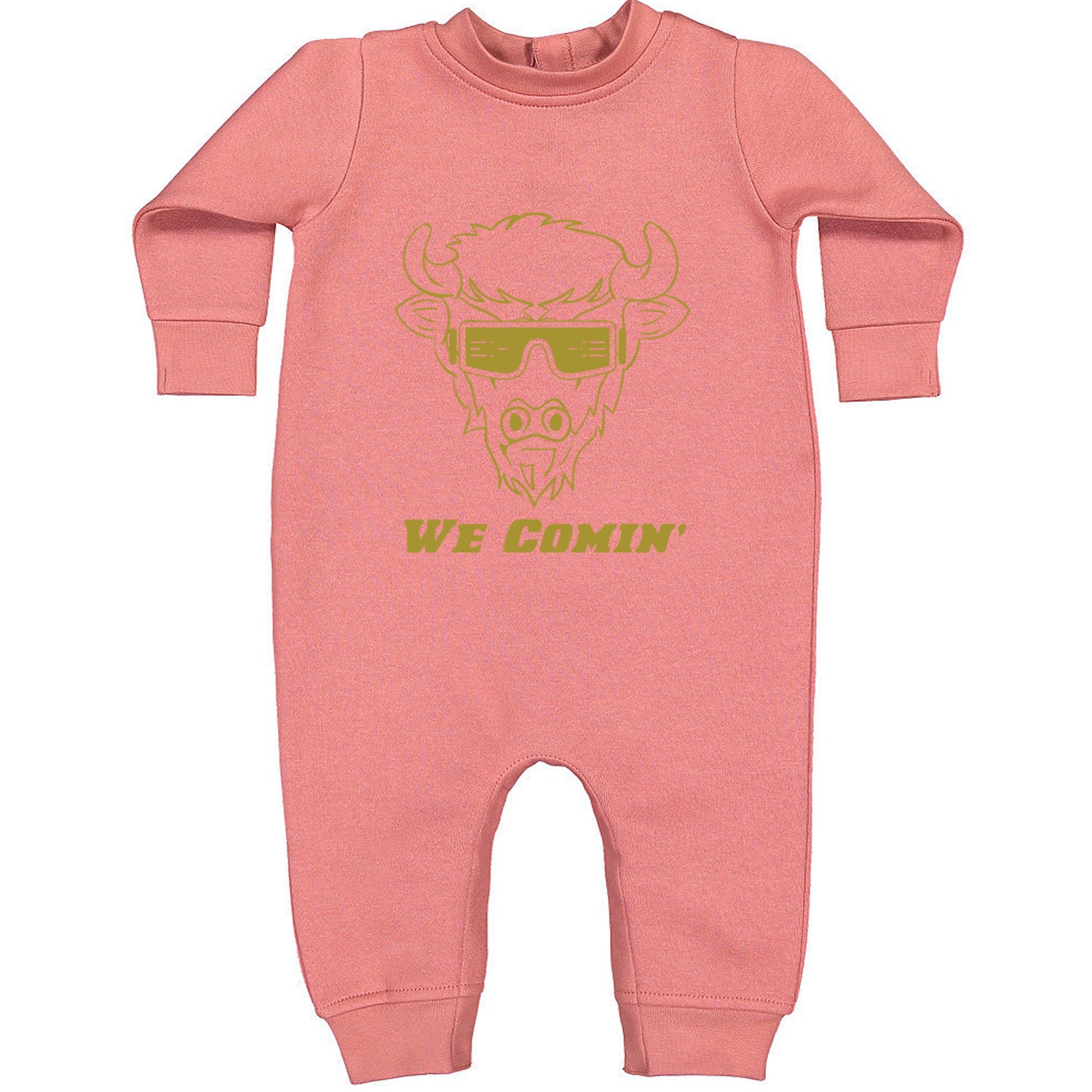 We Coming Coach Prime Colorado Toddler Hoodie And Infant Fleece Romper Mauve