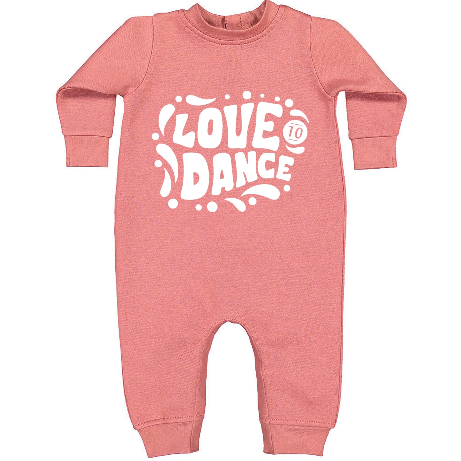 Love To Dance Toddler Hoodie And Infant Fleece Romper Mauve