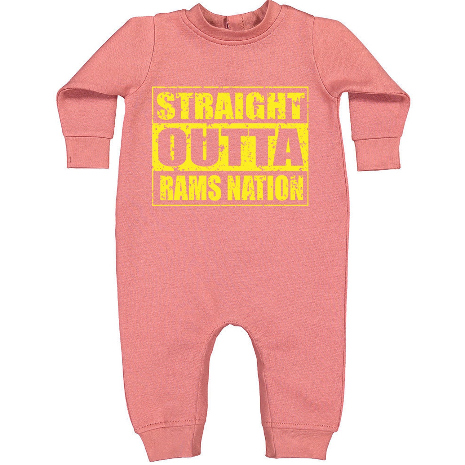 Straight Outta Rams Nation   Toddler Hoodie And Infant Fleece Romper Mauve