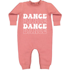Dance Dance Dance Dance Toddler Hoodie And Infant Fleece Romper Mauve