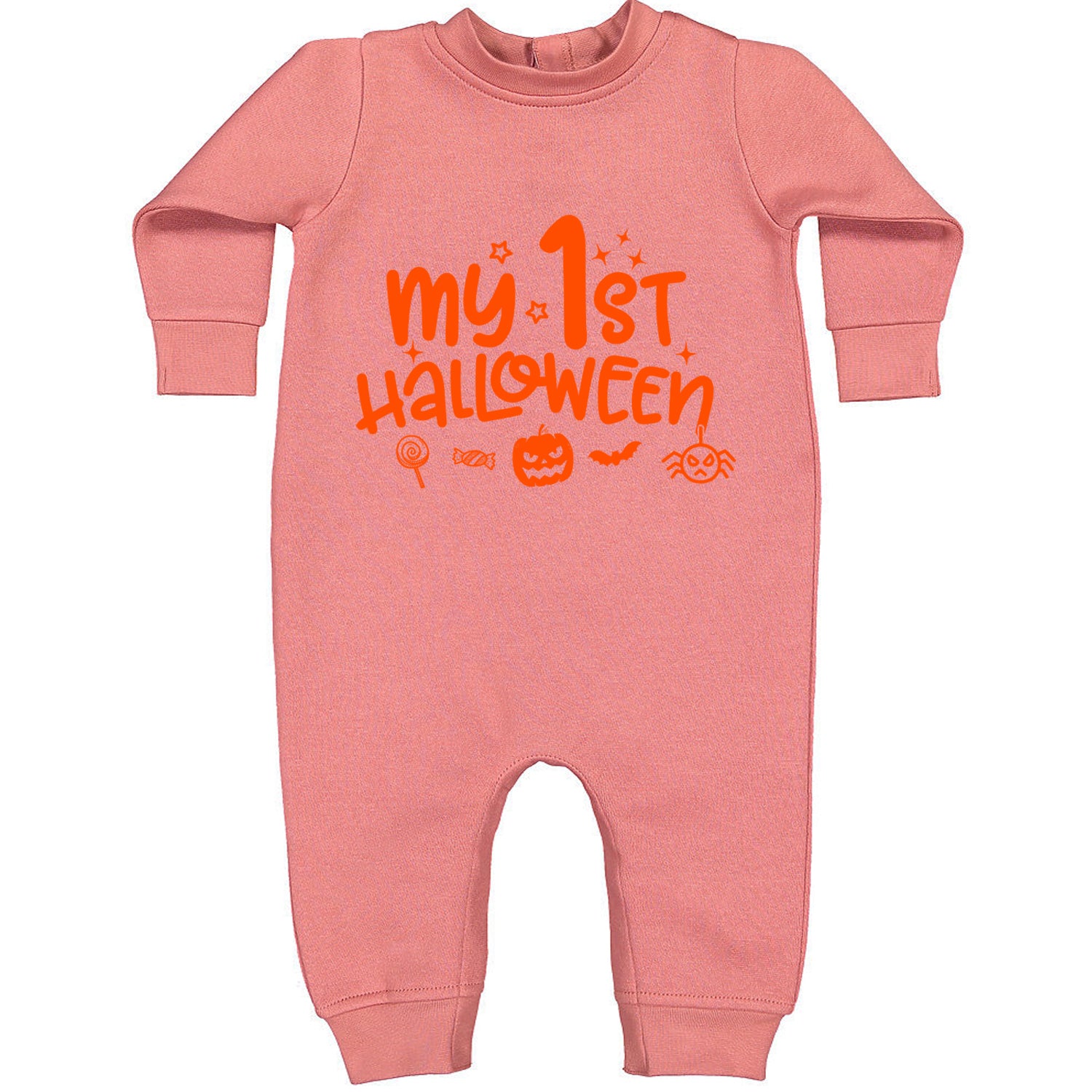 My First Halloween Toddler Hoodie And Infant Fleece Romper Mauve