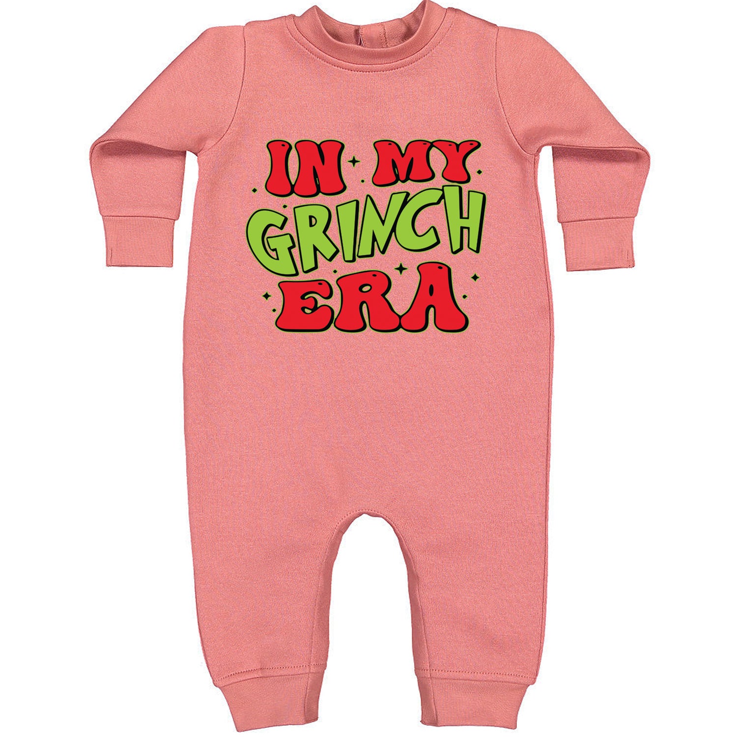 In My Gr-nch Era Jolly Merry Christmas Toddler Hoodie And Infant Fleece Romper Mauve