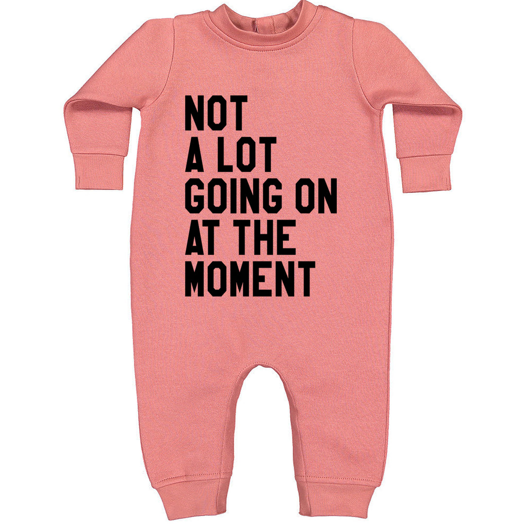 NOT A Lot Going On At The Moment Feeling 22 TTPD Toddler Hoodie And Infant Fleece Romper Mauve
