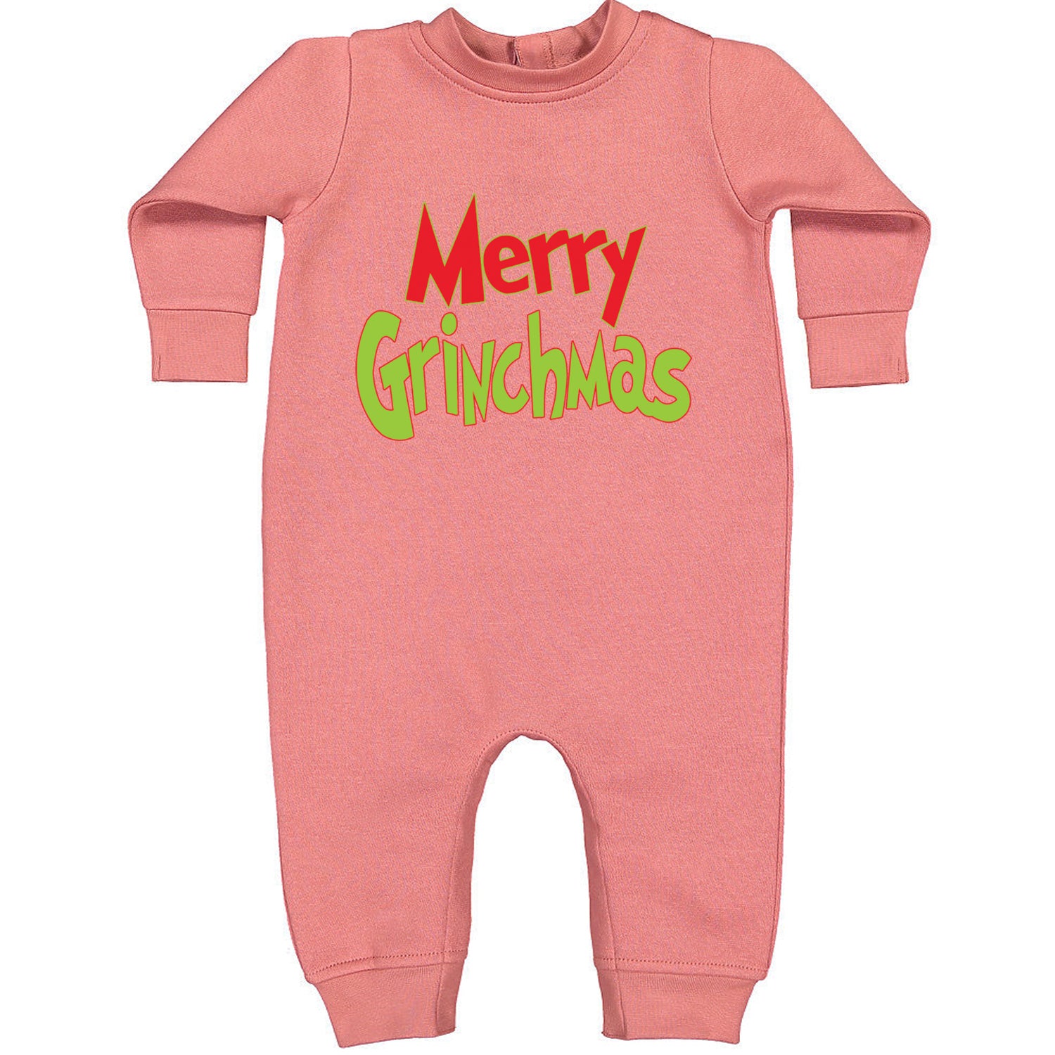 Merry Grinchmas Jolly Merry Christmas Toddler Hoodie And Infant Fleece Romper Mauve