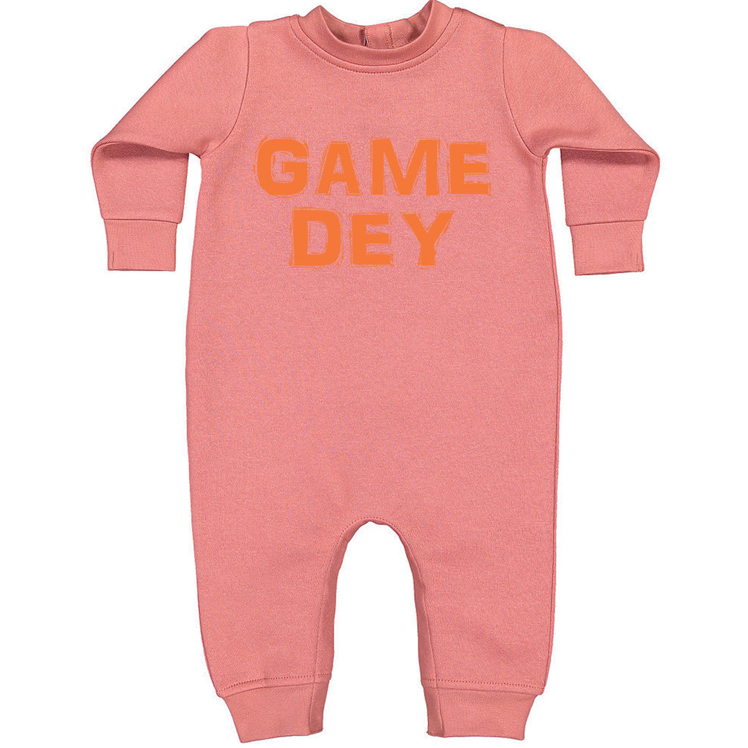 Game Dey Cincinnati Football Toddler Hoodie And Infant Fleece Romper Mauve