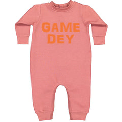 Game Dey Cincinnati Football Toddler Hoodie And Infant Fleece Romper Mauve