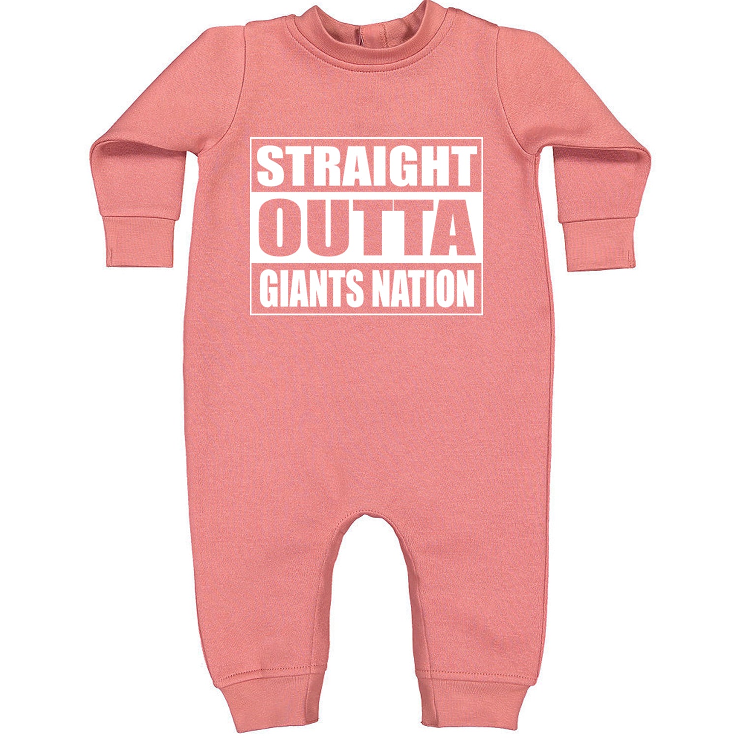 Straight Outta Giants Nation   Toddler Hoodie And Infant Fleece Romper Mauve