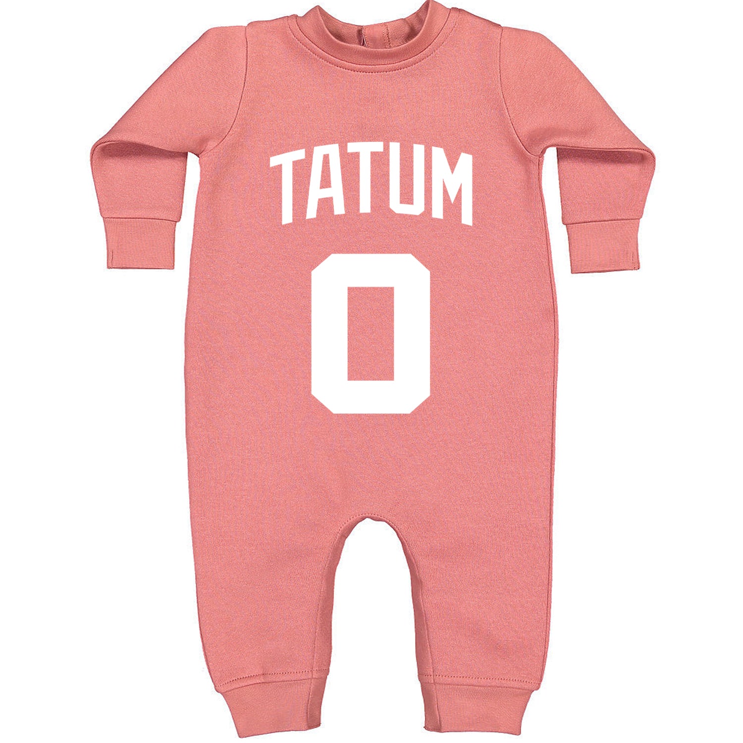 Tatum #0 Boston Basketball Toddler Hoodie And Infant Fleece Romper Mauve