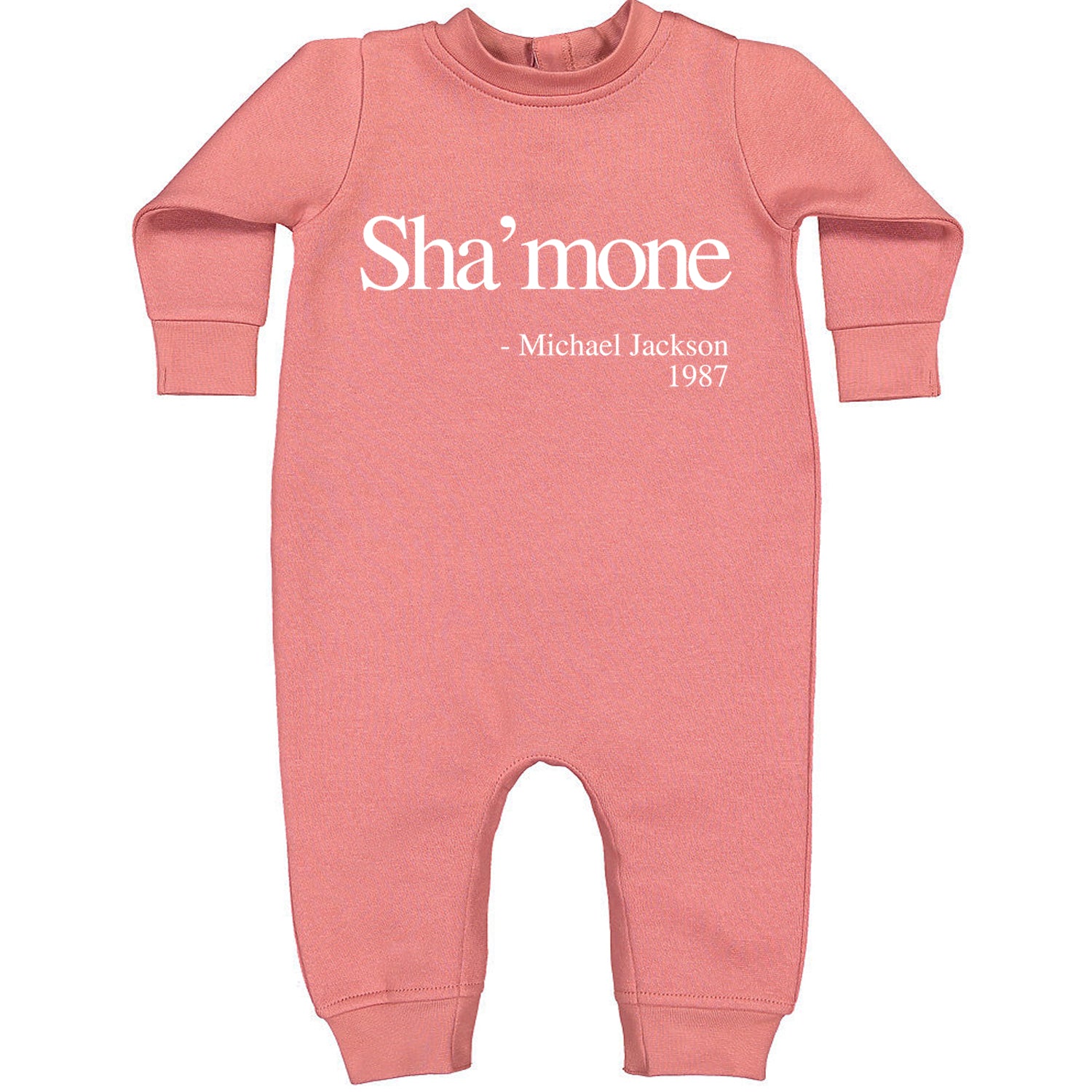 Sha'mone Quote King Of Pop Toddler Hoodie And Infant Fleece Romper Mauve