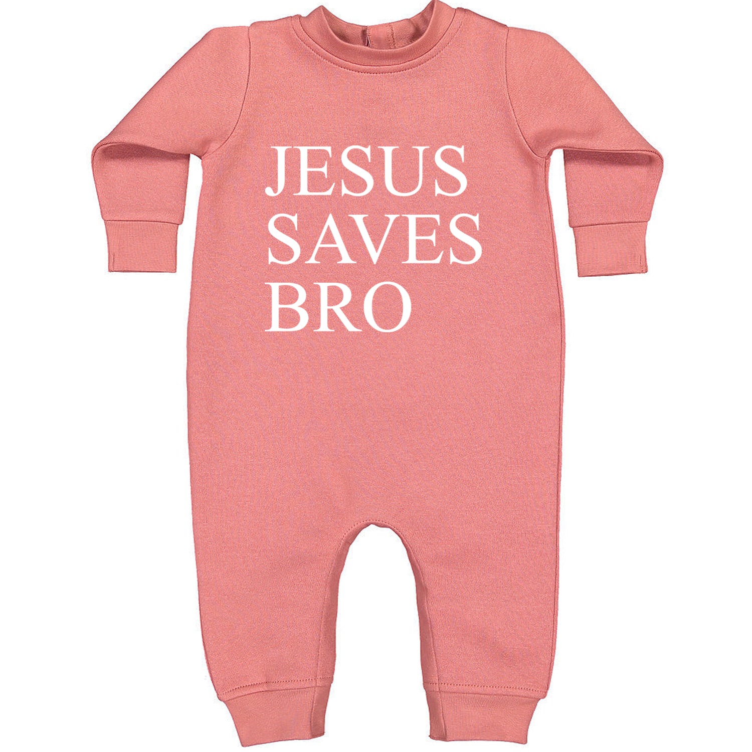 Jesus Saves Bro  Toddler Hoodie And Infant Fleece Romper Mauve