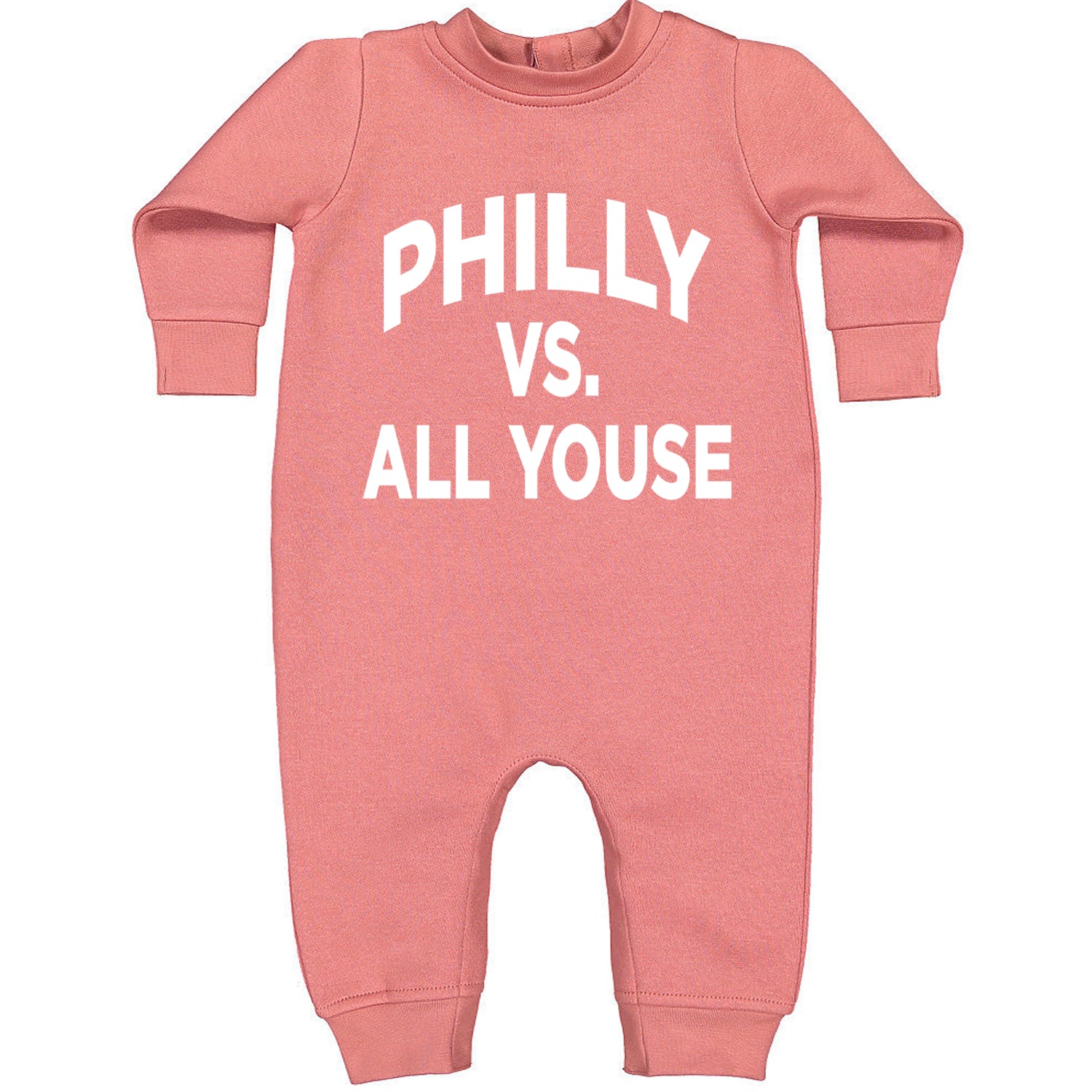 Philly Vs. All Youse Philly Thing Toddler Hoodie And Infant Fleece Romper Mauve