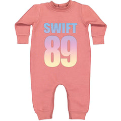 Lover Era Swift 89 Birth Year Music Fan TTPD Toddler Hoodie And Infant Fleece Romper Mauve