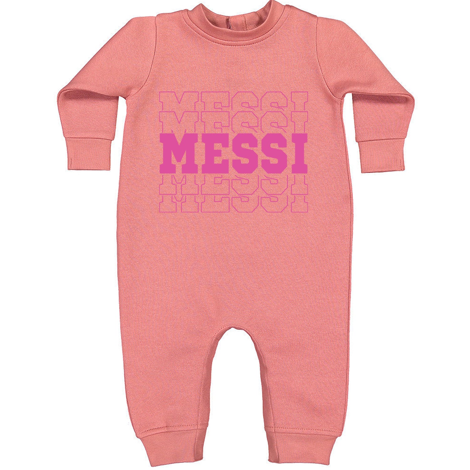 Messi Miami Futbol Toddler Hoodie And Infant Fleece Romper Mauve