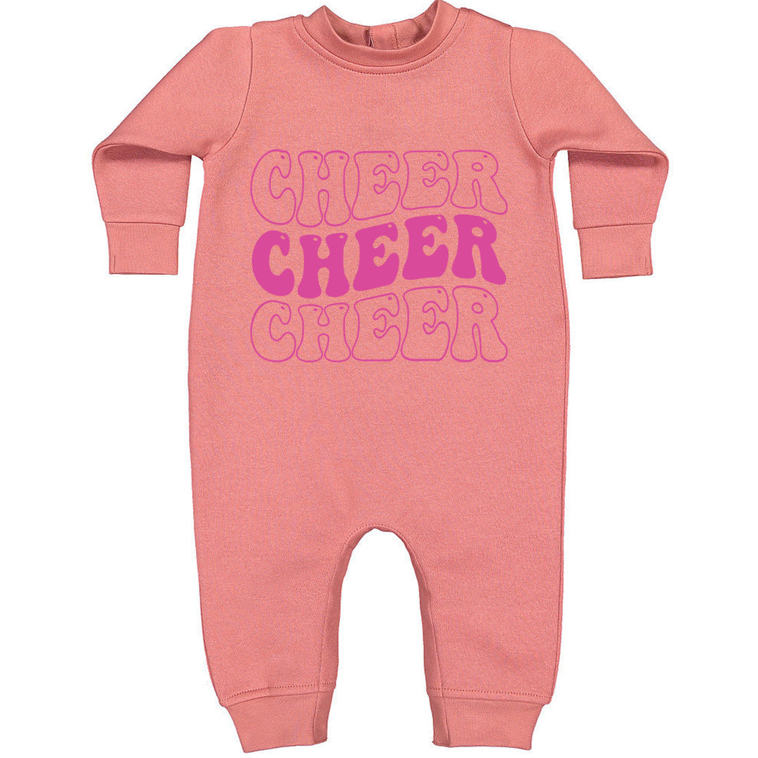 Cheer Cheer Cheer Toddler Hoodie And Infant Fleece Romper Mauve