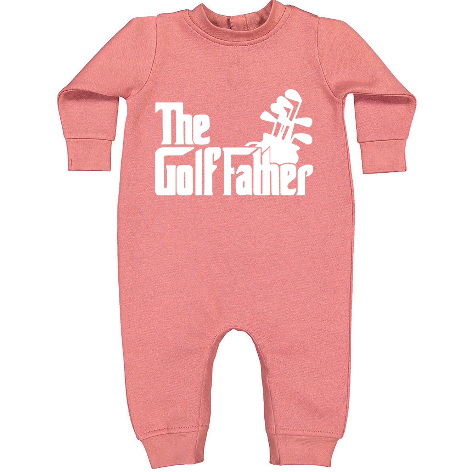 The Golf Father Golfing Dad  Toddler Hoodie And Infant Fleece Romper Mauve