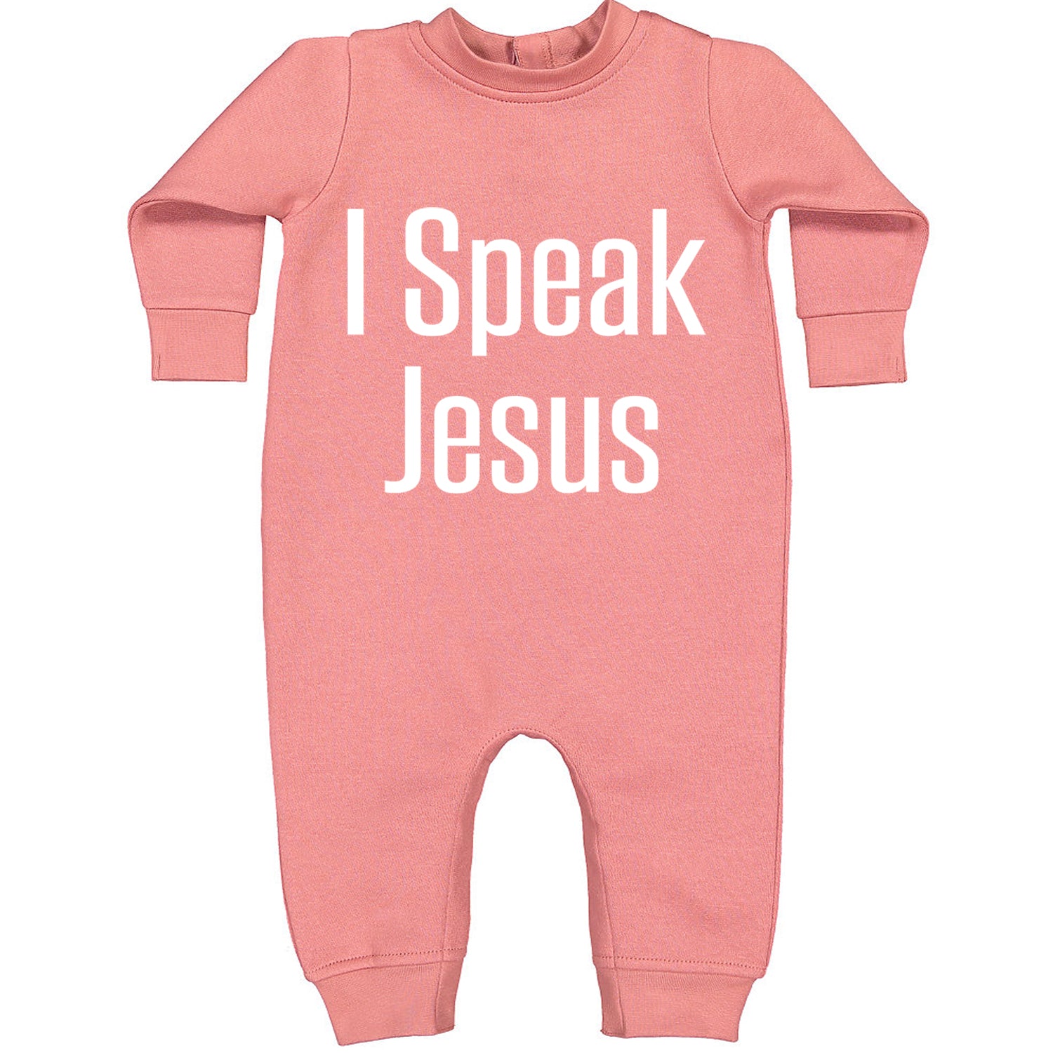 I Speak Jesus Embrace Your Faith Toddler Hoodie And Infant Fleece Romper Mauve