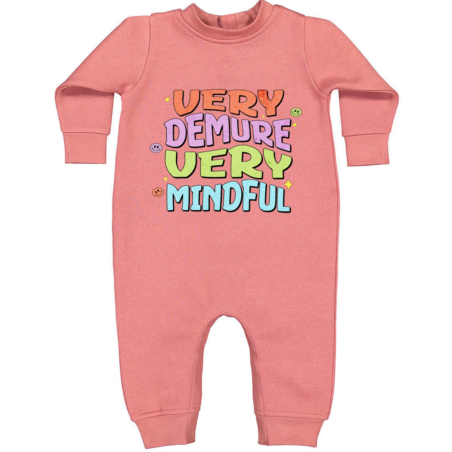 Very Demure, Very Mindful Toddler Hoodie And Infant Fleece Romper Mauve