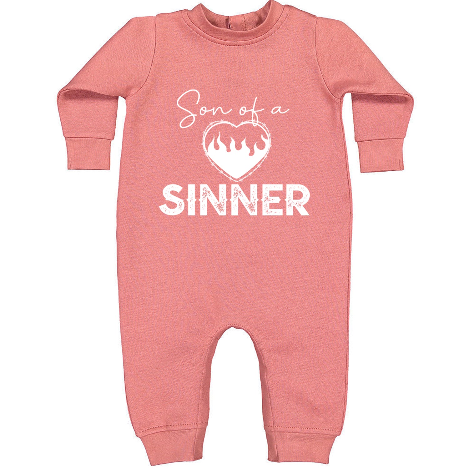 Son Of A Sinner Somebody Save Me From Myself  Toddler Hoodie And Infant Fleece Romper Mauve