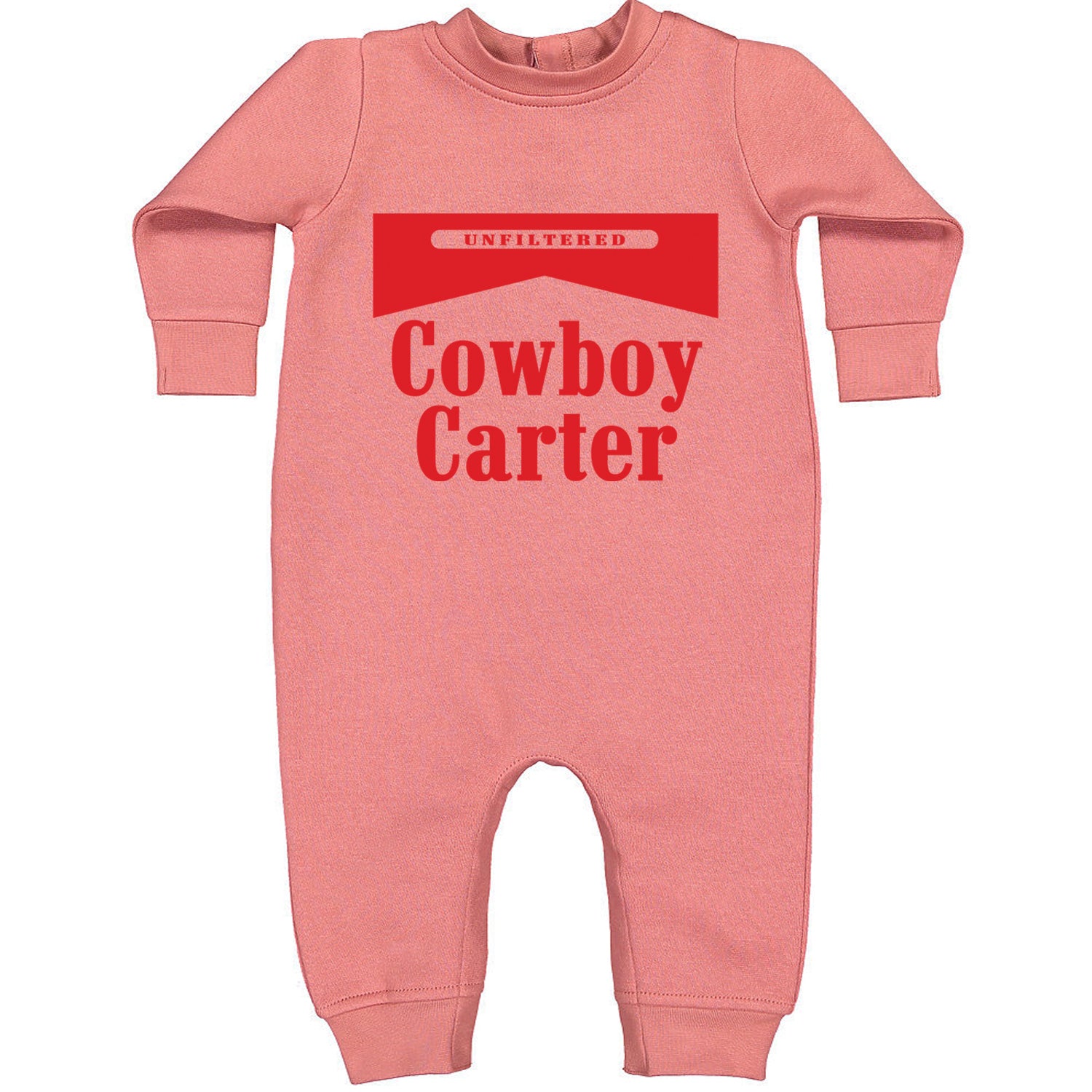 Cowboy Karter Country Act Two Toddler Hoodie And Infant Fleece Romper Mauve