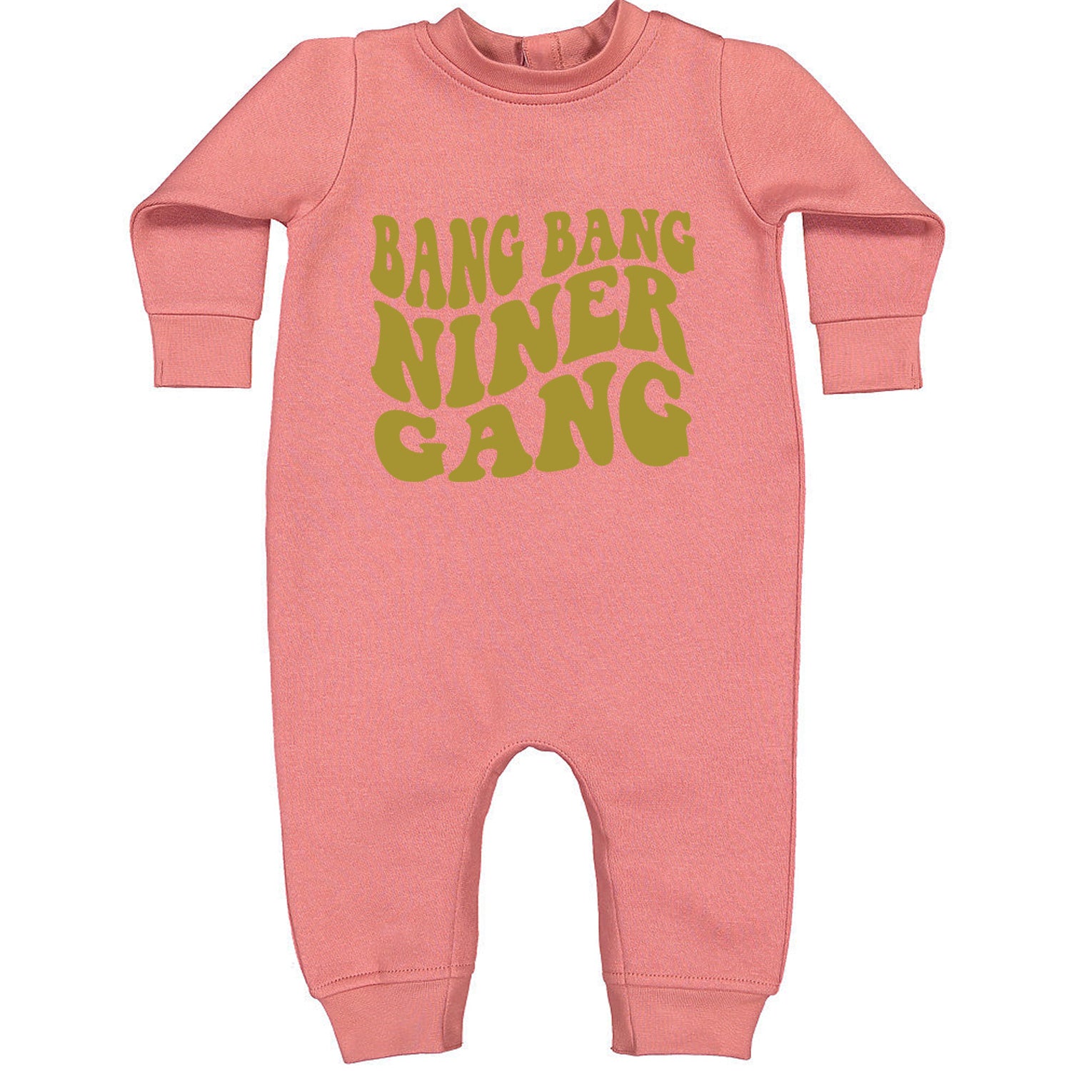 WAVE Bang Bang Nin-r Gang San Francisco Toddler Hoodie And Infant Fleece Romper Mauve