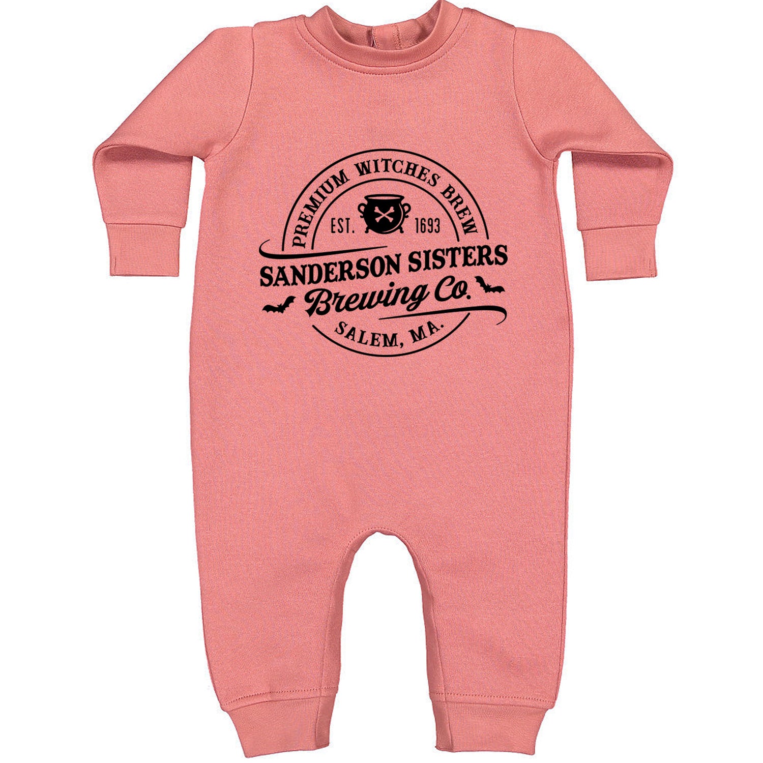 Sanderson Sisters Brewing Company Witches Brew Toddler Hoodie And Infant Fleece Romper Mauve