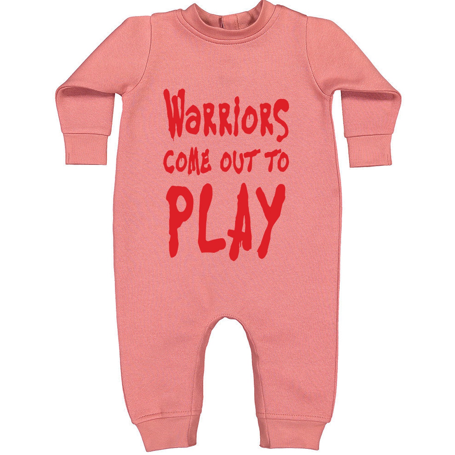 Warriors Come Out To Play  Toddler Hoodie And Infant Fleece Romper Mauve