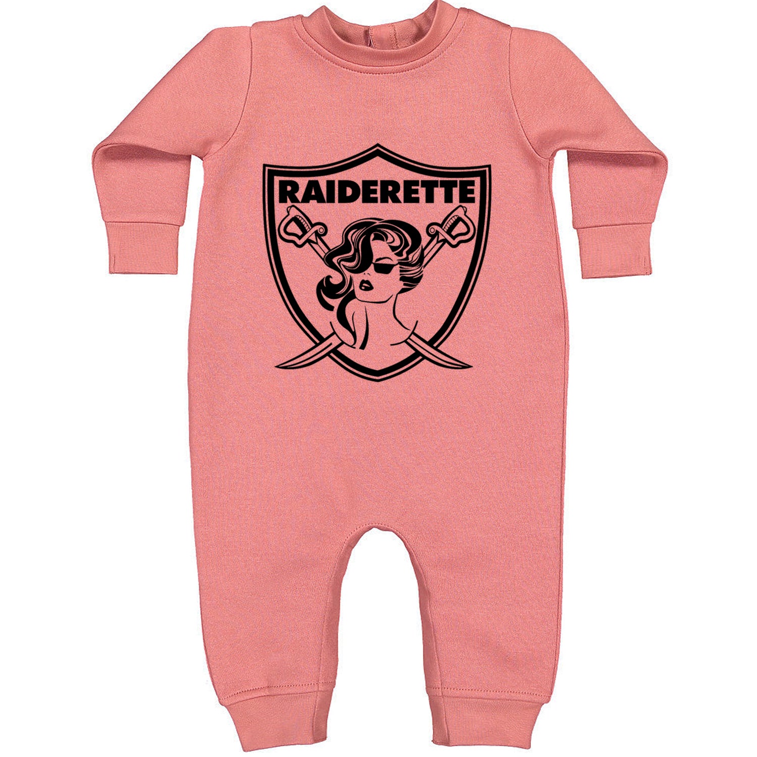 Raiderette Football Gameday Ready Toddler Hoodie And Infant Fleece Romper Mauve