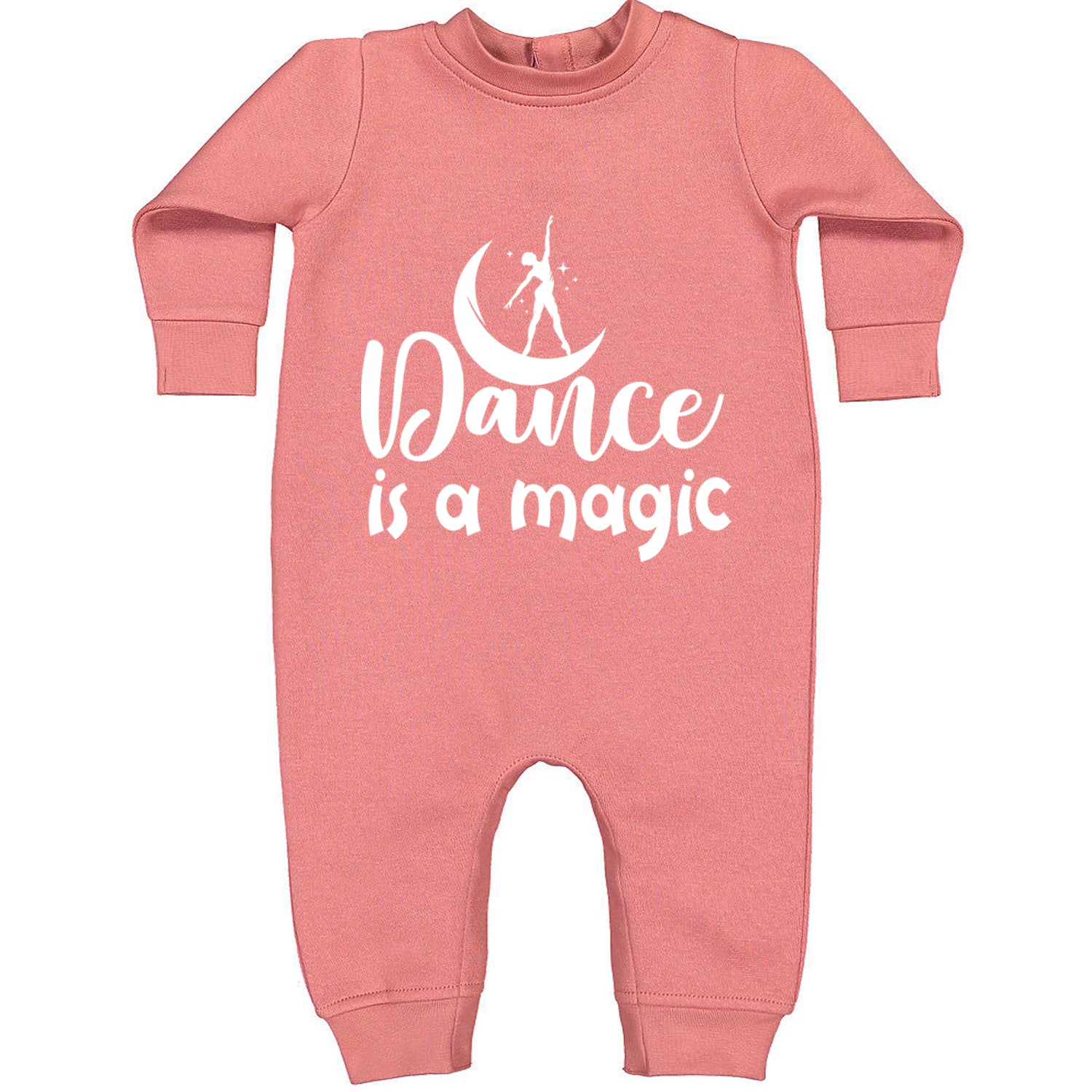 Dance Is Magic Toddler Hoodie And Infant Fleece Romper Mauve