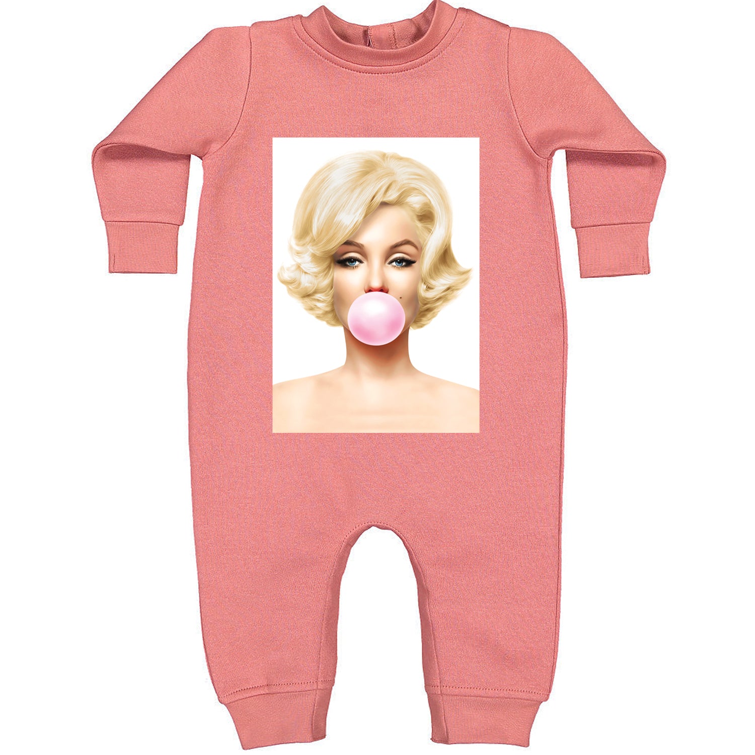 Ms. Monroe Pink Bubble Gum American Icon Toddler Hoodie And Infant Fleece Romper Mauve