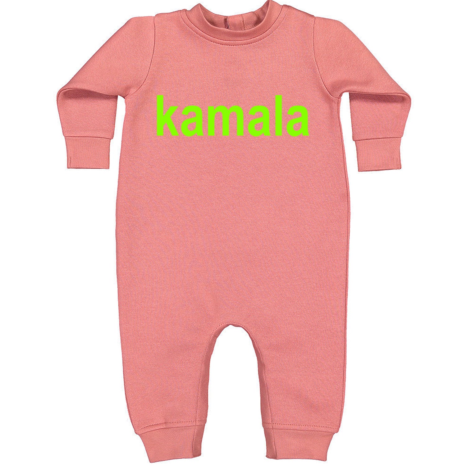 Kamala Bright Green Brat Coconut Tree Toddler Hoodie And Infant Fleece Romper Mauve