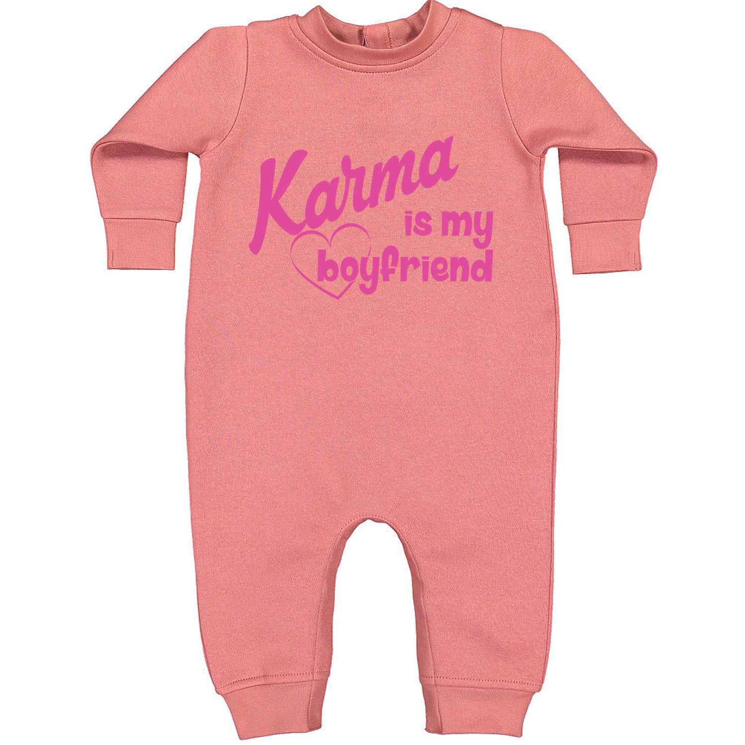 Karma Is My Boyfriend Midnight Eras  Toddler Hoodie And Infant Fleece Romper Mauve